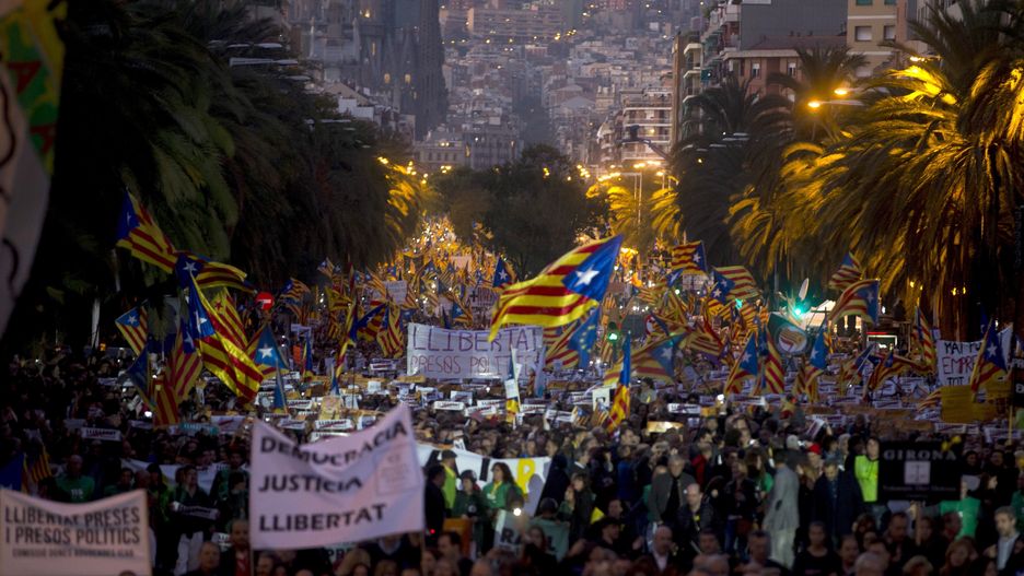 Demonstracja w Barcelonie