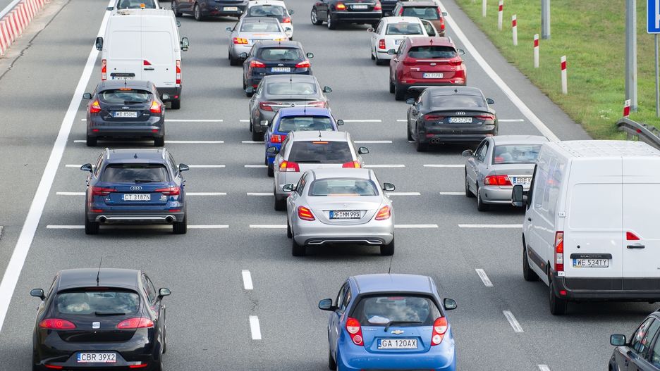 Pomorze. Korki na autostradzie A1 w okolicach Gdańska