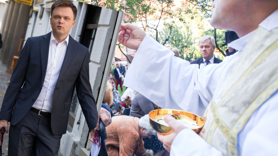 Szymon Hołownia wdał się w polemikę z księdzem. Kapłan nie chciał udzielić mu komunii świętej