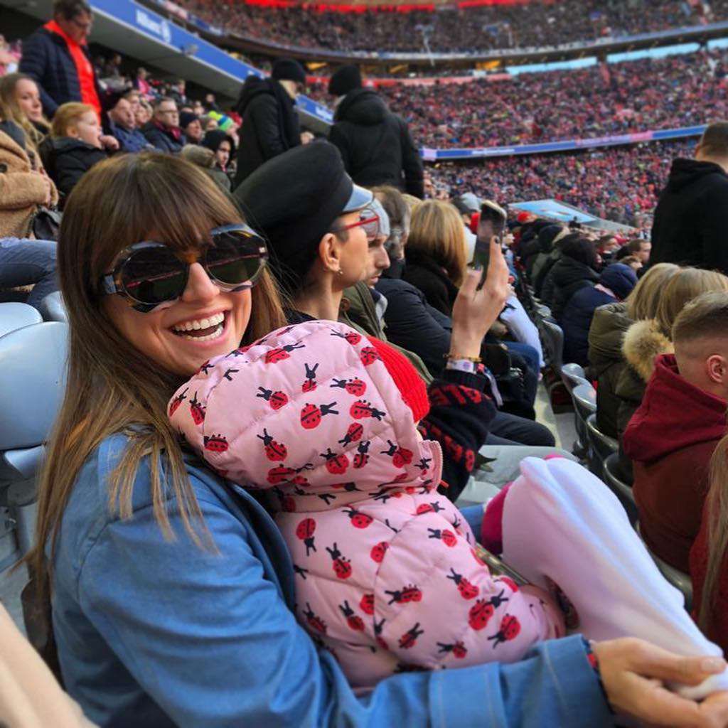 Anna Lewandowska na meczu z Klarą