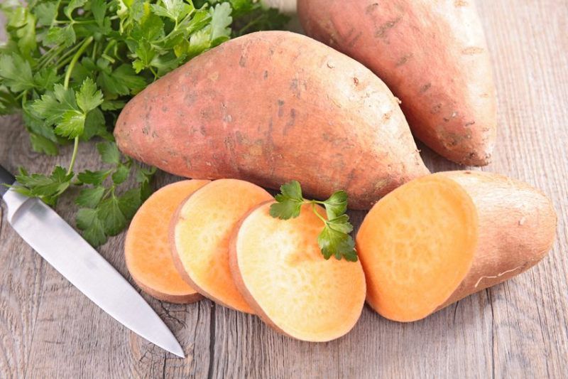 Bataty, pieczone bataty, frytki z batatów