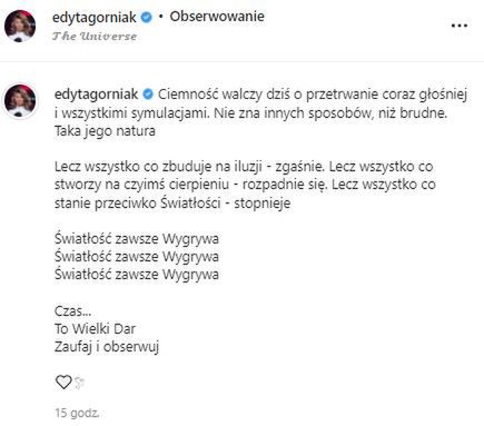 Wiadomość autorstwa Edyty Górniak
