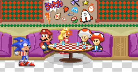 Mario spotyka po latach Sonica