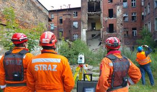 Bytom. Zawaliła się ściana kamienicy