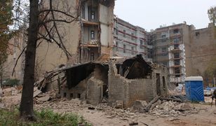 Łódź. Zawaliło się skrzydło kamienicy przy ul. Rewolucji 1905 r.