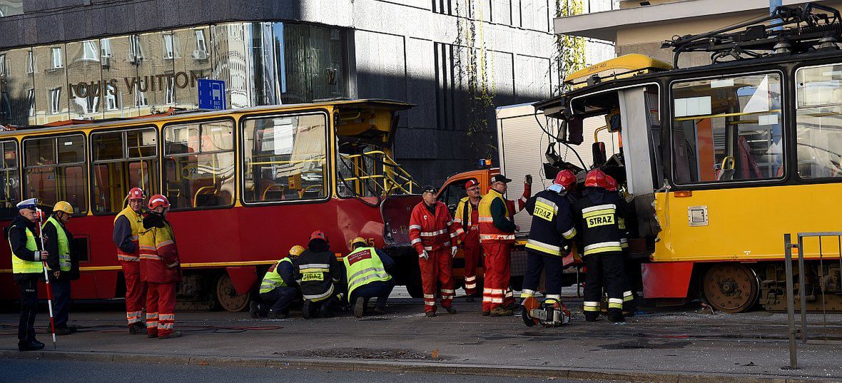 Kolejne zderzenie tramwajów. Dwie osoby ranne