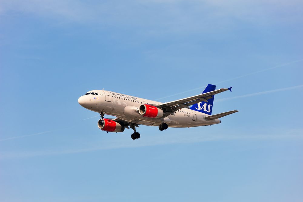 Samolot linii lotniczych SAS.
