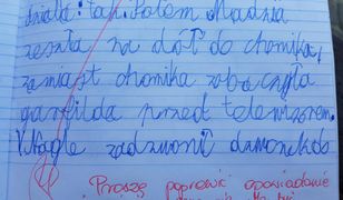 Polonistka karci dziecko za wypracowanie. Nawet Sylwia Chutnik stanęła w jego obronie