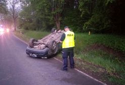 Orneta. Partnerska kłótnia skończyła się dachowaniem