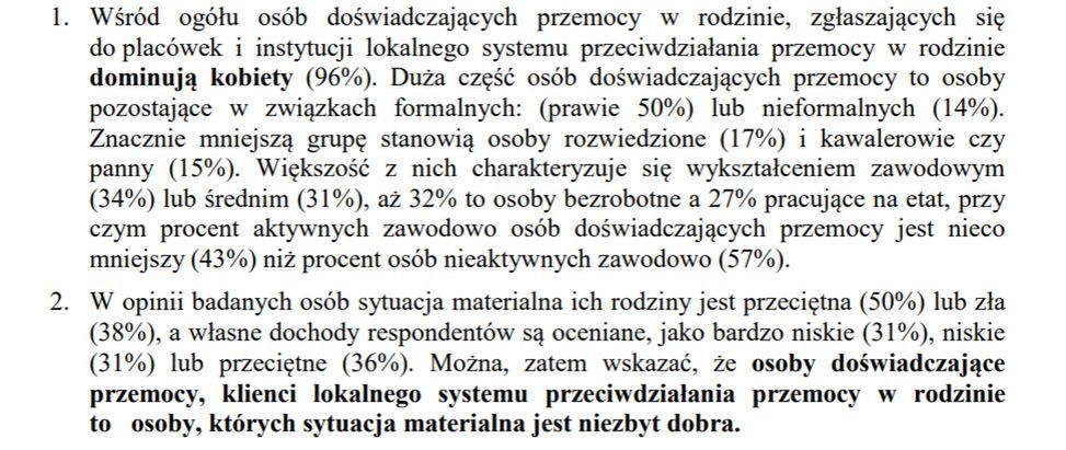 Sprawozdanie z realizacji Krajowego Programu Przeciwdziałania Przemocy w Rodzinie 