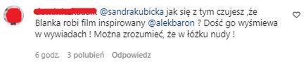 Sandra Kubicka rozmawia z fanką o Blance Lipińskiej