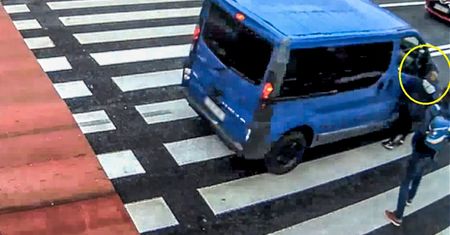 Potrącił chłopca na pasach. Zobacz nagranie z monitoringu