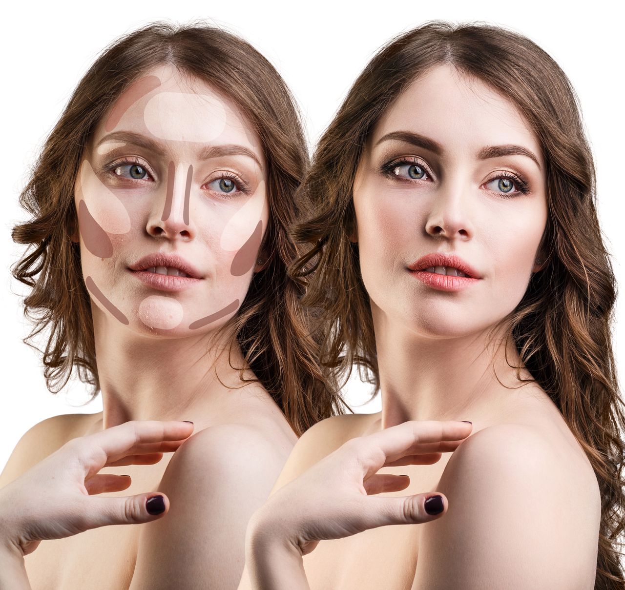 Konturowanie twarzy - jak modelować rysy twarzy podkładem?