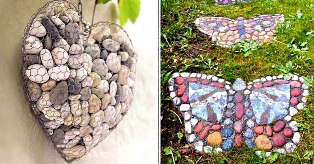 25 genialnych pomysłów na dekoracje ogrodowe przy użyciu zwykłych kamieni