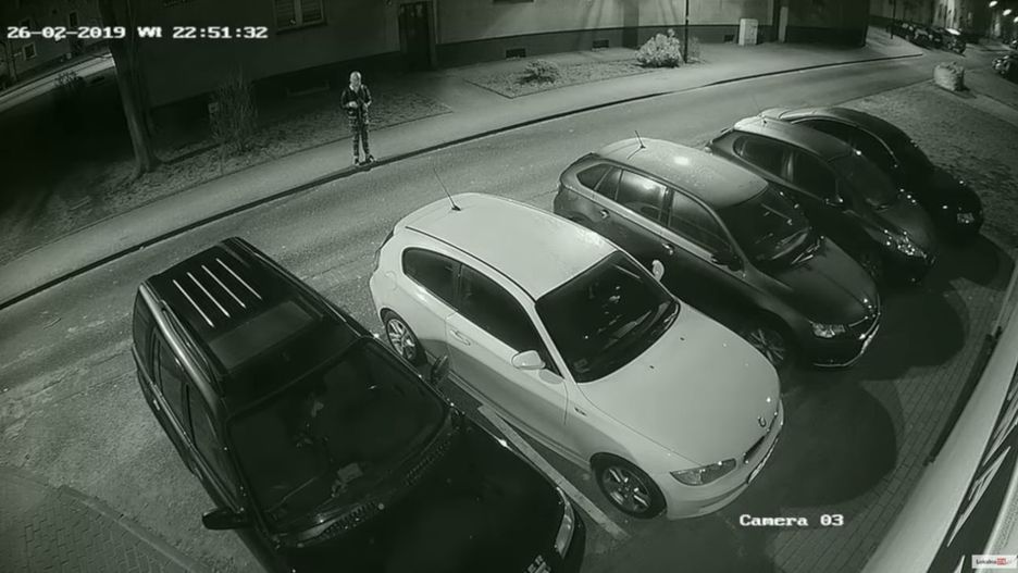 Podpalacz nagrały kamery monitoringu