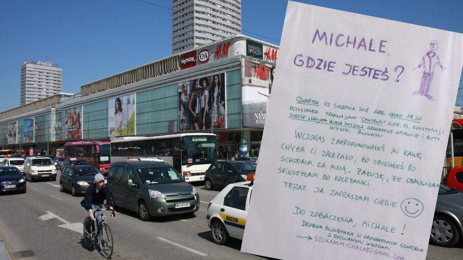 Nietypowe ogłoszenie w centrum Warszawy. Tak blondynka szuka swojego amanta
