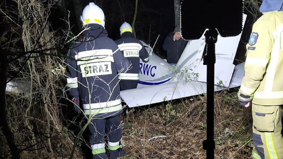 Mazowsze. Awaryjne lądowanie lekkiego samolotu między Markami a Kobyłką