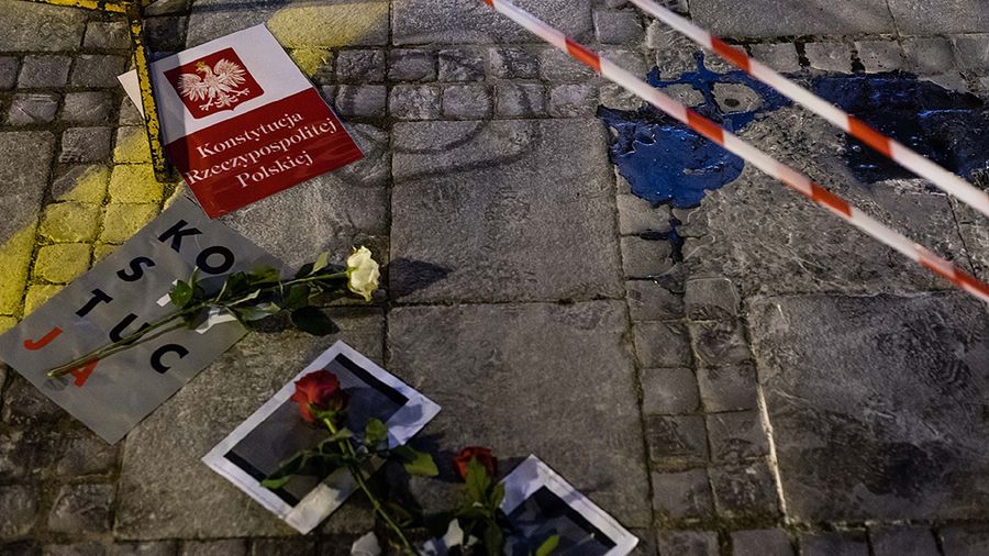 Miejsce aktu samospalenia w Warszawie