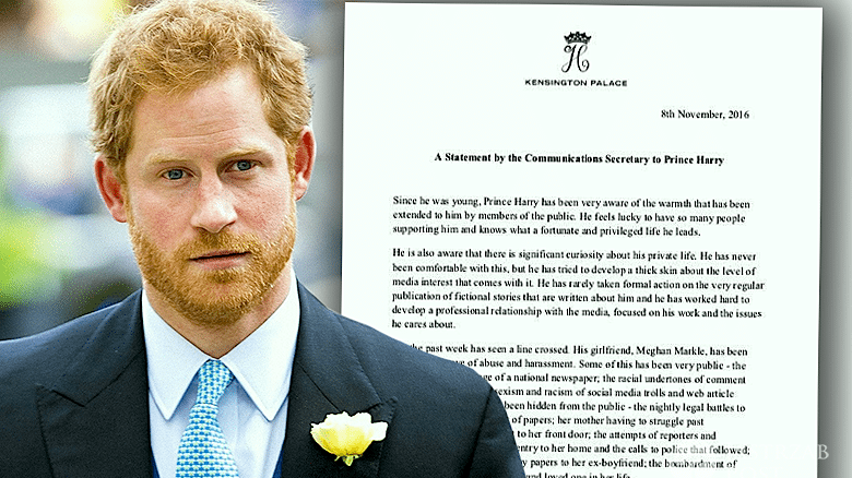 Książę Harry oświadczenie
