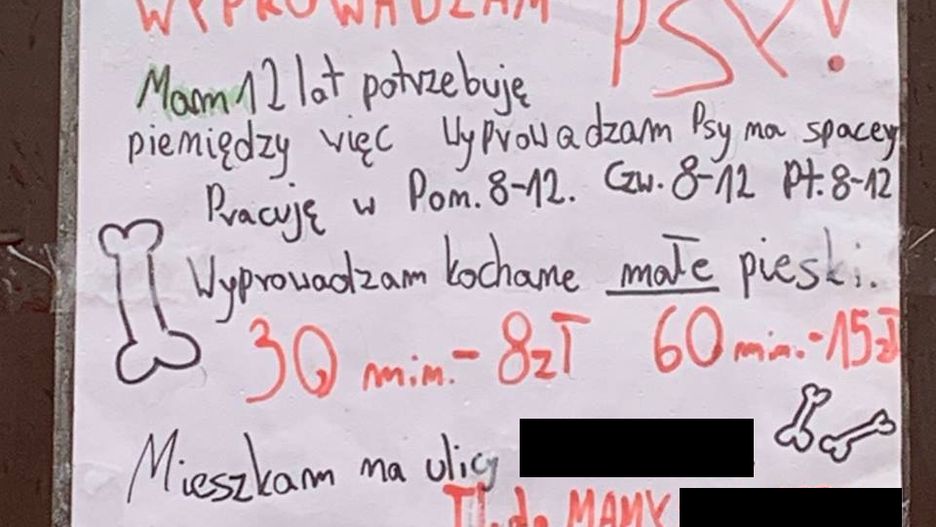 Takie ogłoszenie pojawiło się w ubiegłym tygodniu na jednym z gdańskich osiedli