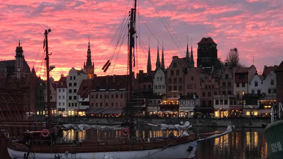 Różowe niebo nad Gdańskiem było sensacją wieczoru