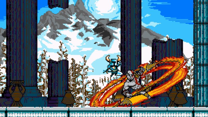 Kratos w Shovel Knight. Zabij boga szpadlem