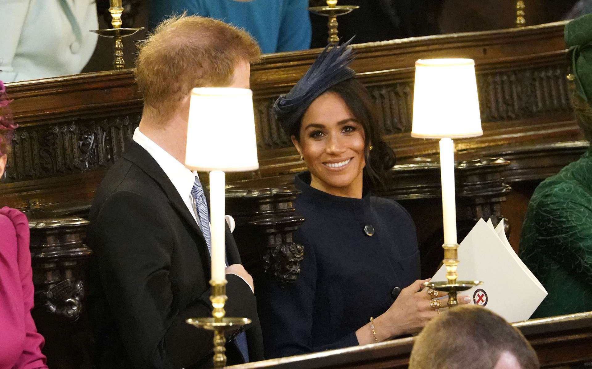 Meghan Markle i książę Harry w kościele – ślub księżniczki Eugenii i Jacka Brooksbanka