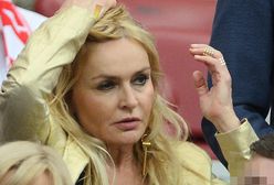 Monika Olejnik cała w złocie na meczu Polska-Rumunia. Elegancko!