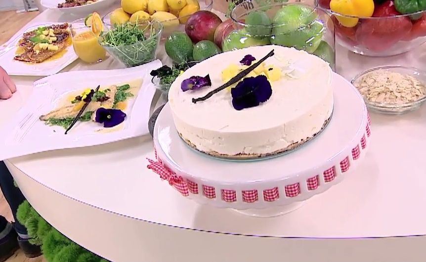 Sernik z mango i białą czekolada bez pieczenia