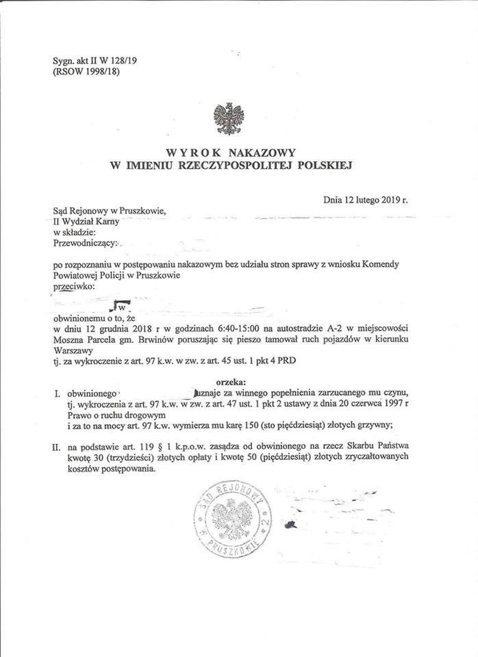 Kary grzywny dla rolników za protest na A2. Decyzja sądu 