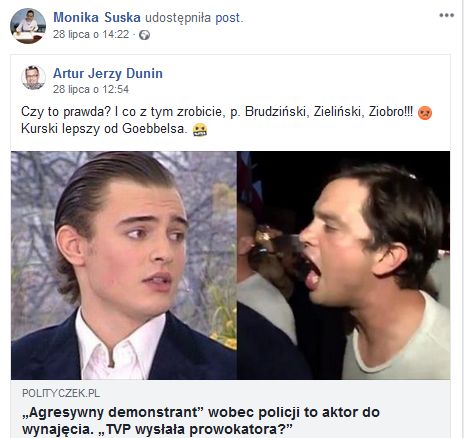 Politycy PO na Facebooku 