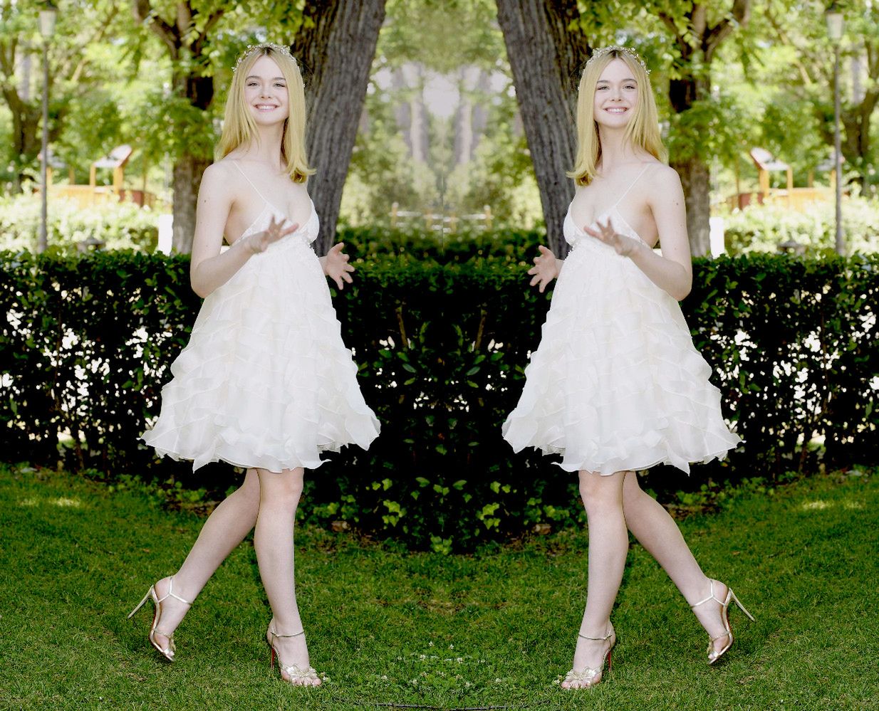 LOOK OF THE DAY: Elle Fanning w romantycznym projekcie Giamba