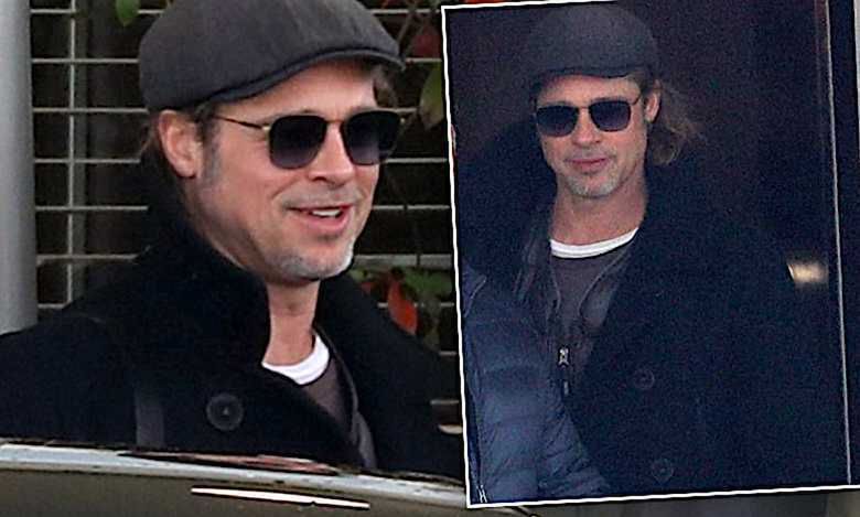 Zakamuflowany Brad Pitt wywołał sensację na lotnisku w Paryżu! Z kim przyleciał do Francji?