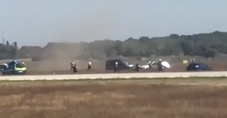 Alarm na lotnisku w Lyonie. Rozpędzone auto na pasie startowym