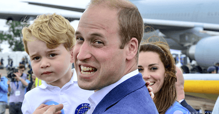Urocze zdjęcia księcia George'a z księżną Kate i księciem Williamem. 3-latek był największą gwiazdą oficjalnego spotkania