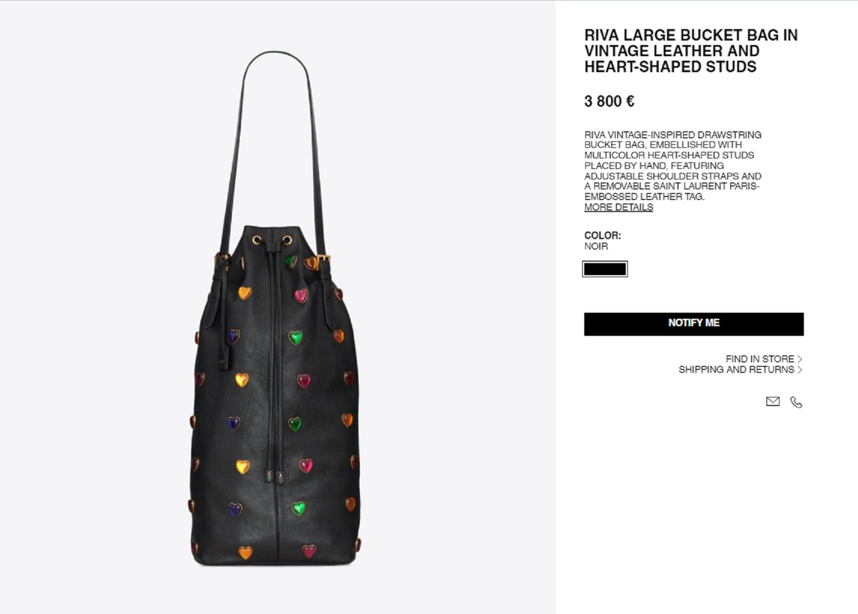 Torebka Agnieszki Wożniak Starak od YSL, screen ze strony sklepu