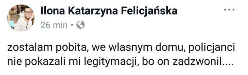 Ilona Felicjańska pobita