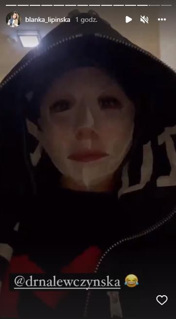 Blanka Lipińska w maseczce
