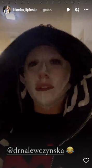 Blanka Lipińska w maseczce