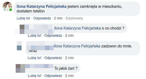 Ilona Felicjańska uwięziona we własnym domu
