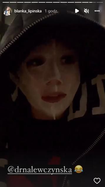 Blanka Lipińska w maseczce