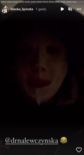 Blanka Lipińska w maseczce
