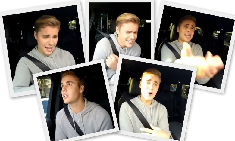Tego jeszcze nie było. Justin Bieber śpiewa swoje piosenki podczas jazdy samochodem! Ten filmik stanie się hitem internetu.