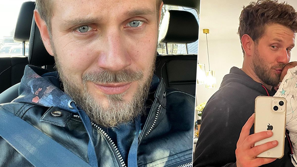 Antek Królikowski z synkiem