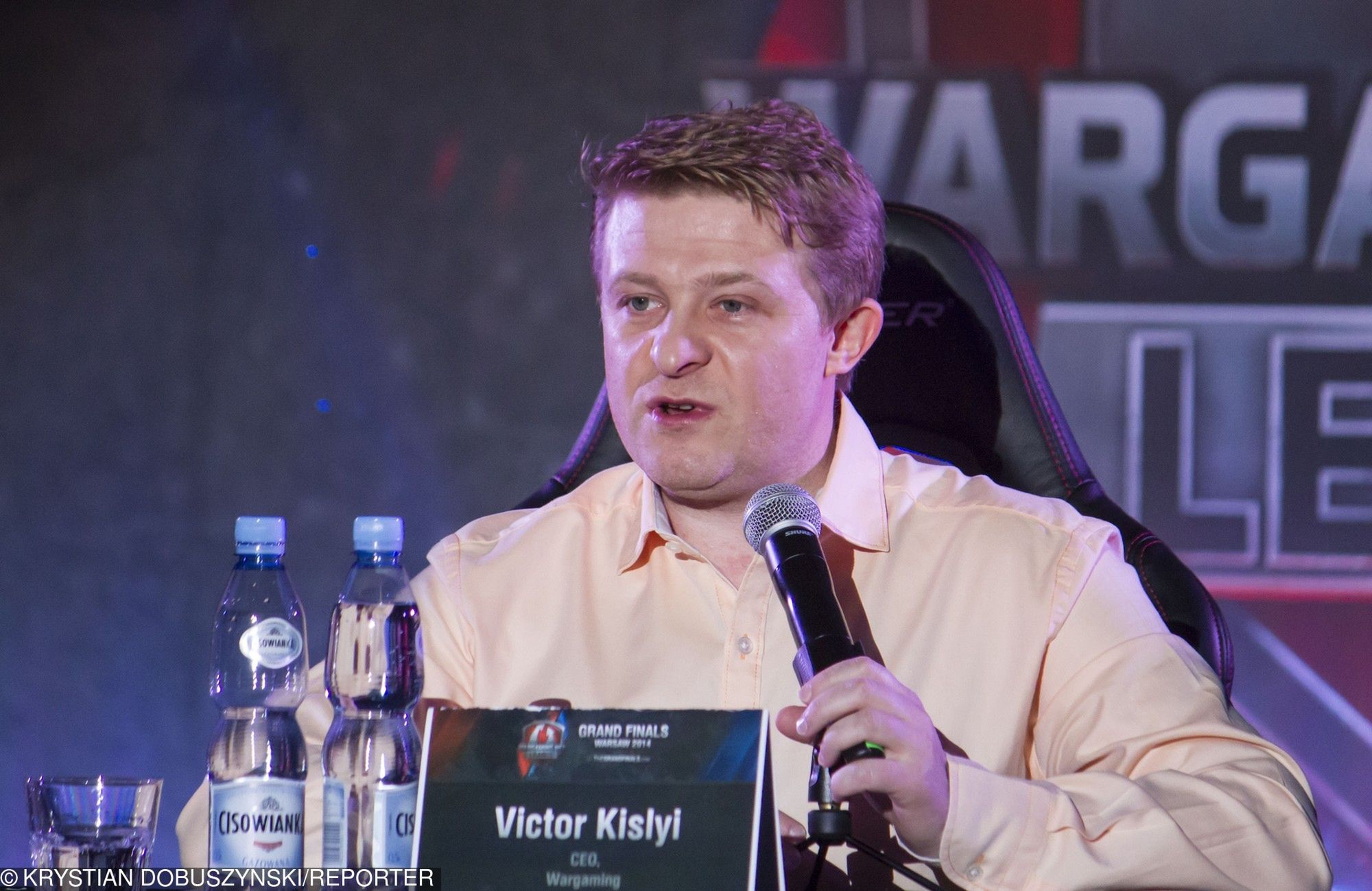 Victor Kislyi na finałach "World of Tanks" w Warszawie, 2014