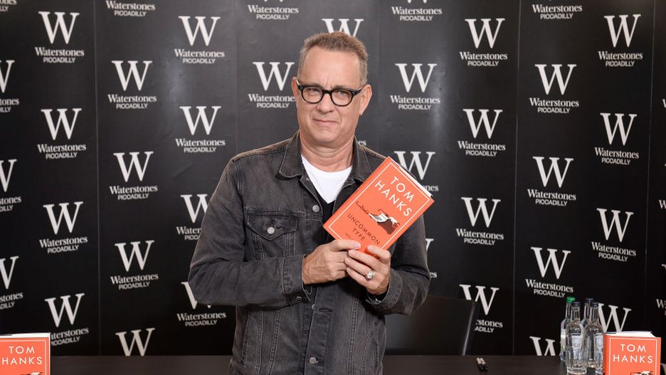 Tom Hanks na spotkaniu autorskim podczas promocji debiutanckiej książki "Kolekcja nietypowych zdarzeń"