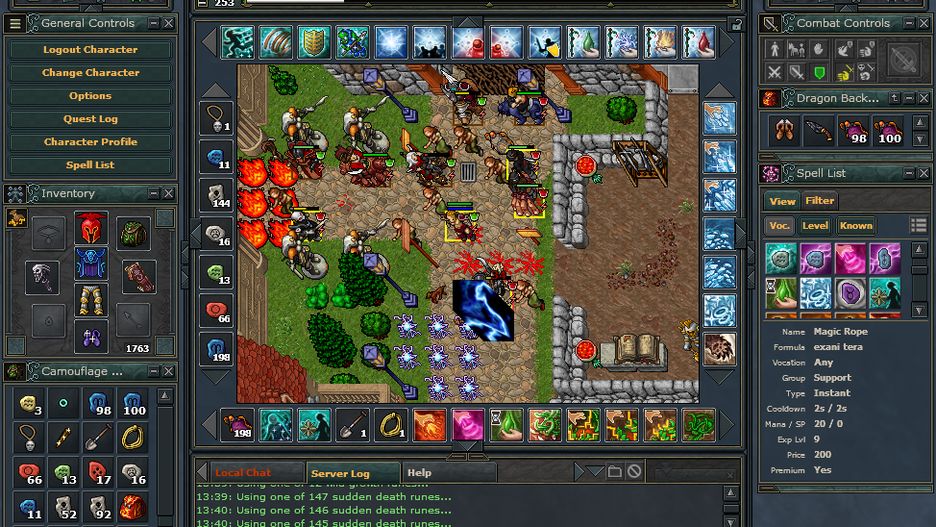 Screen z gry "Tibia"