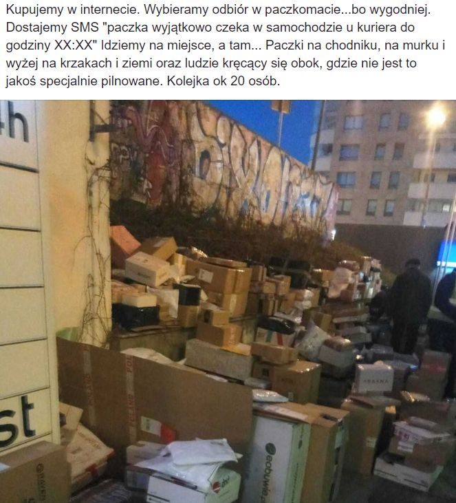 Paczki w krzakach zamiast w paczkomacie. 