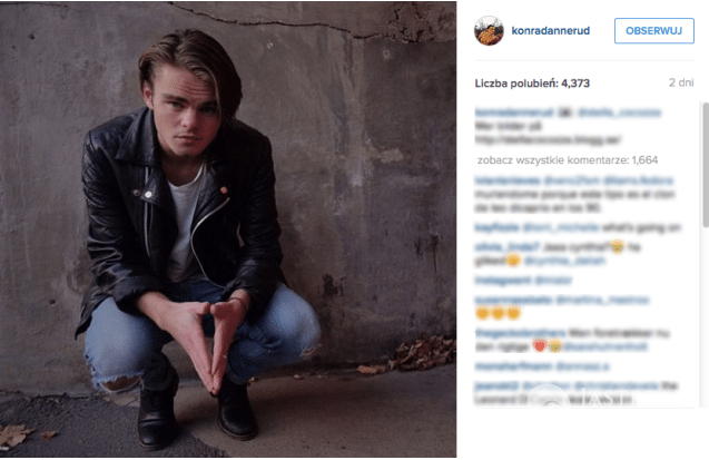 Konrad Annerund, sobowtór Leonardo DiCaprio, fot: Instagram