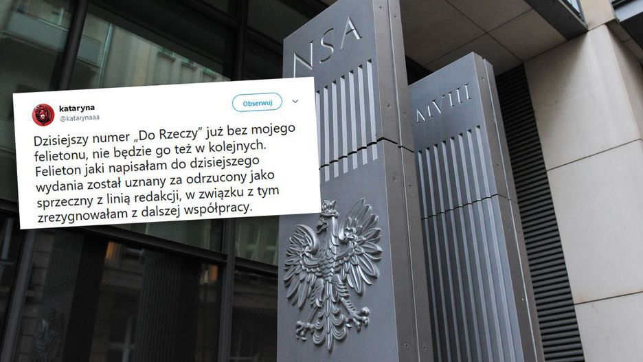 Kataryna napisała felieton o decyzji NSA, który nie spodobał się "Do Rzeczy"